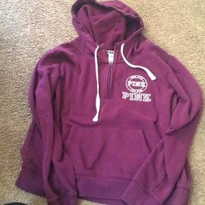 Quarter zip purple hoodie